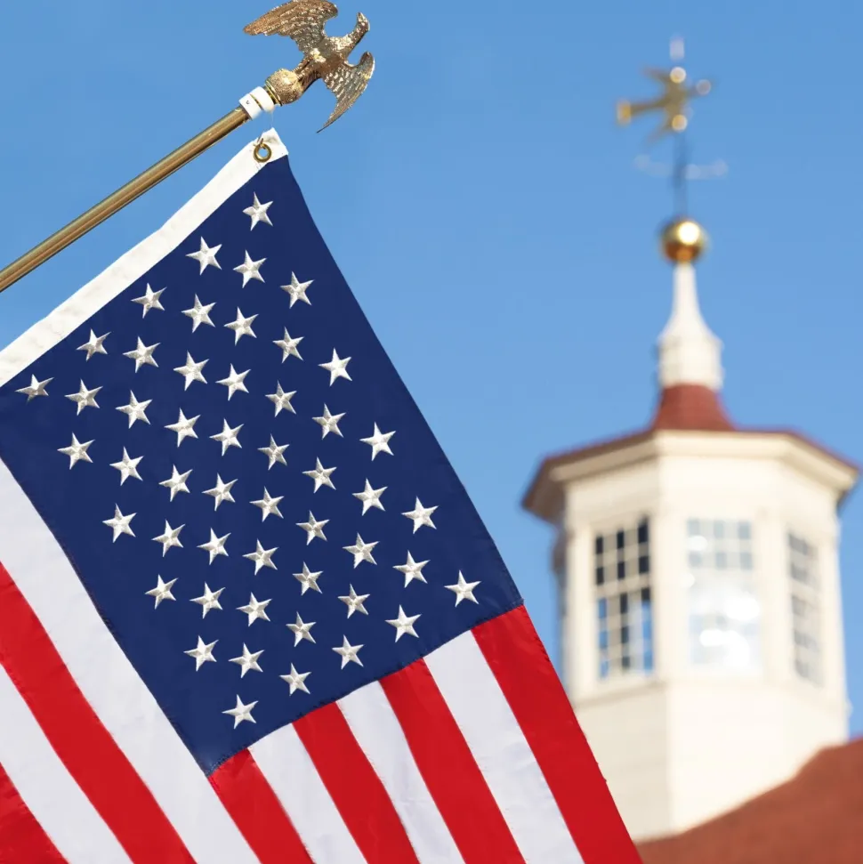 United States Flag Flown Over Mount Vernon