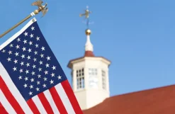 United States Flag Flown Over Mount Vernon