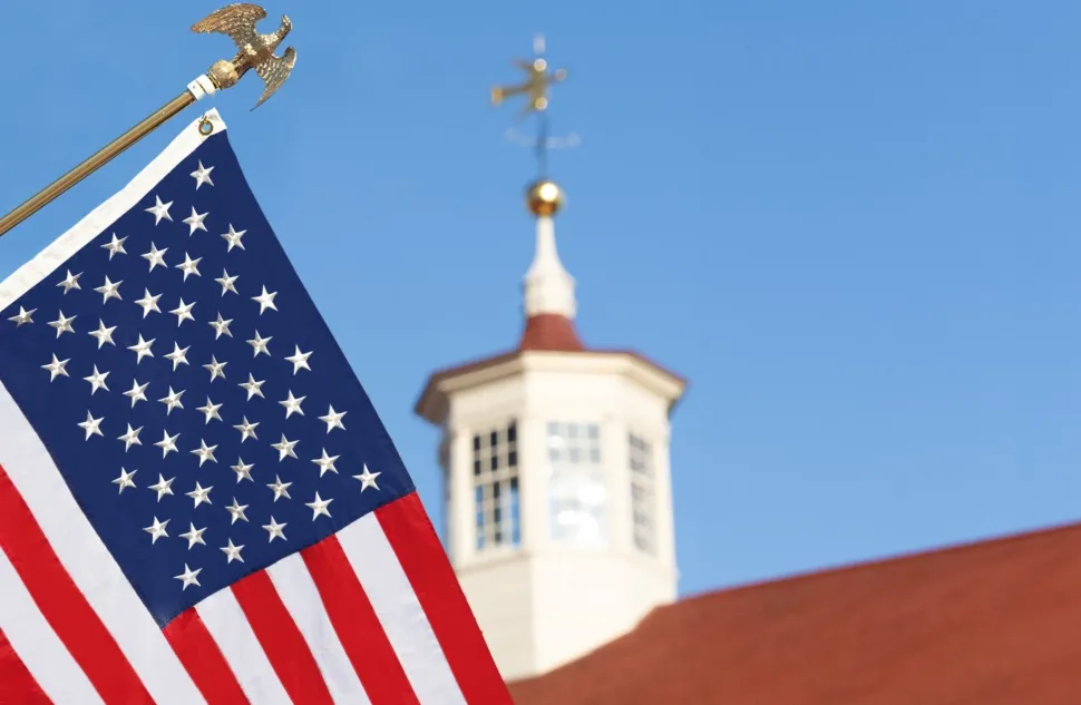 United States Flag Flown Over Mount Vernon
